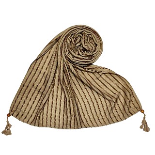 Multicolor threaded liner hijab - Brown